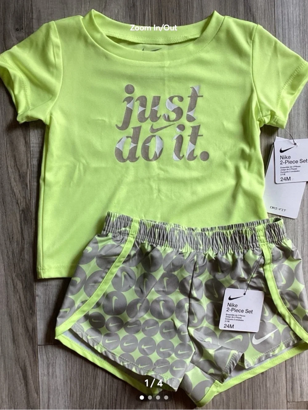 Nike DRIFIT shorts set girls size 24 months(NWT) ~FIRM, NO OFFERS~ - Picture 1 of 4